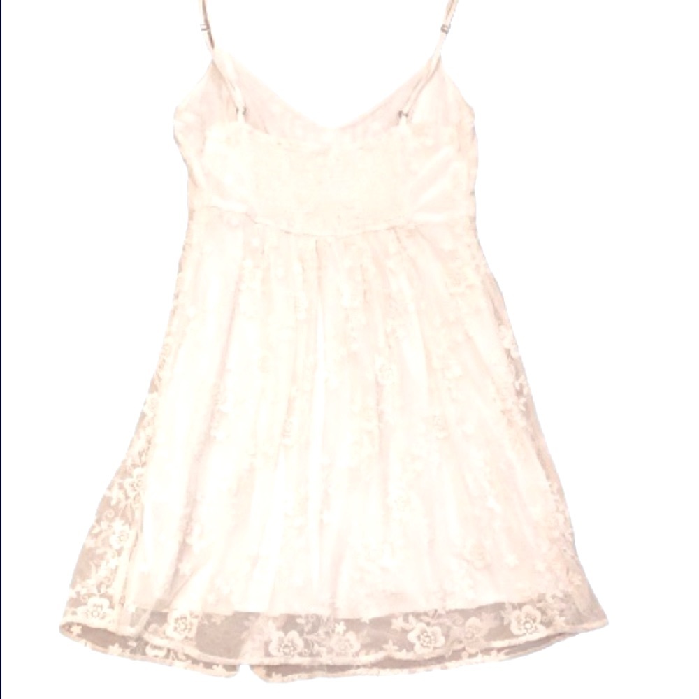 Hollister Slim Strap Lace Mini Dress Ivory Size M